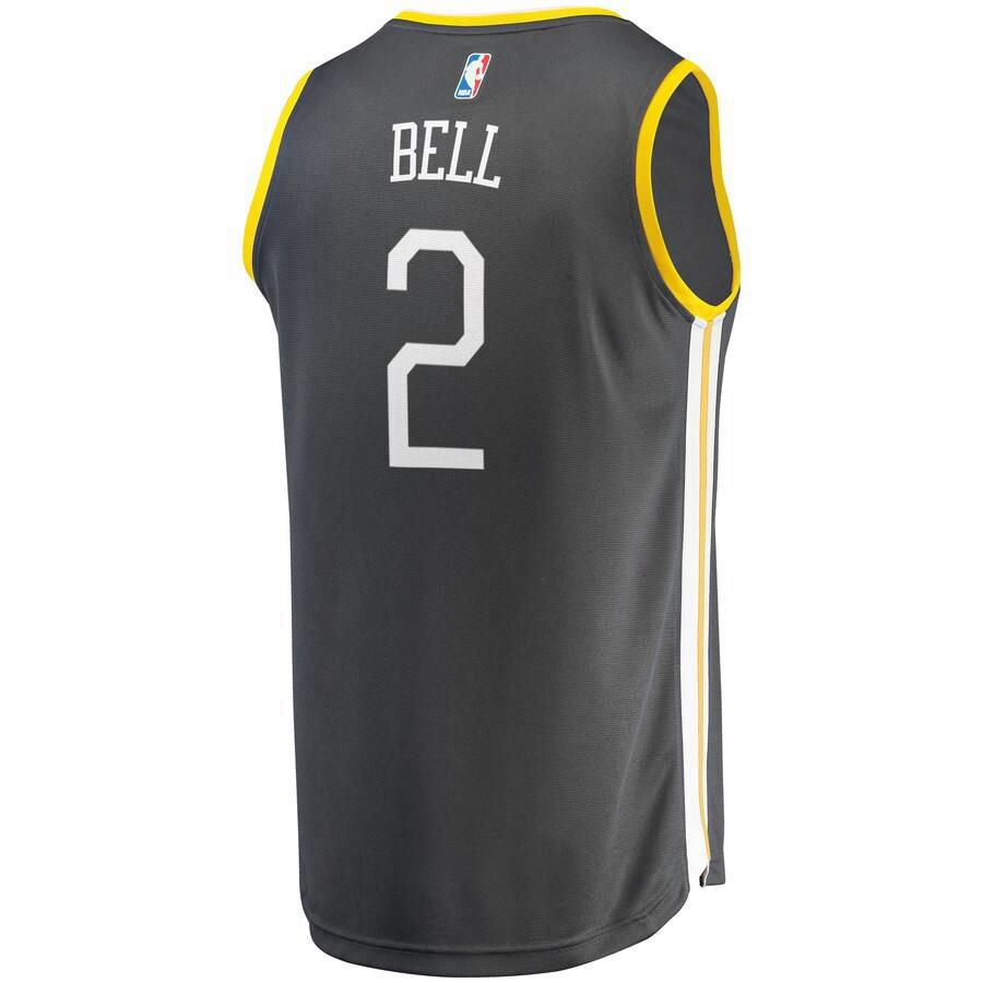 Golden State Warriors Jordan Bell Fanatics Branded Replica Fast Break Player Statement Jersey Mens - Dark Grey | Ireland T2764S3