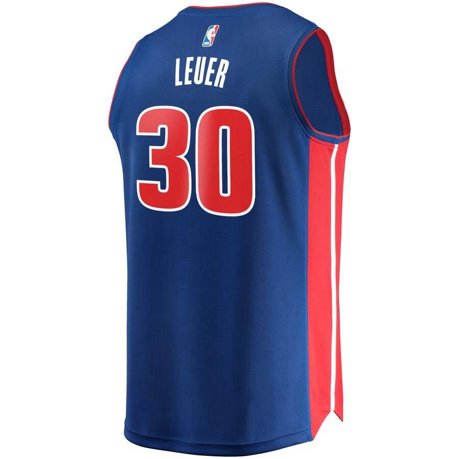 Detroit Pistons Jon Leuer Fanatics Branded Replica Fast Break Player Icon Jersey Mens - Blue | Ireland D7749C8