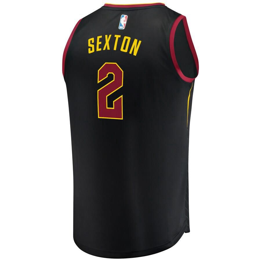 Cleveland Cavaliers Collin Sexton Fanatics Branded Fast Break Alternate Jersey Mens - Black | Ireland D2615B5