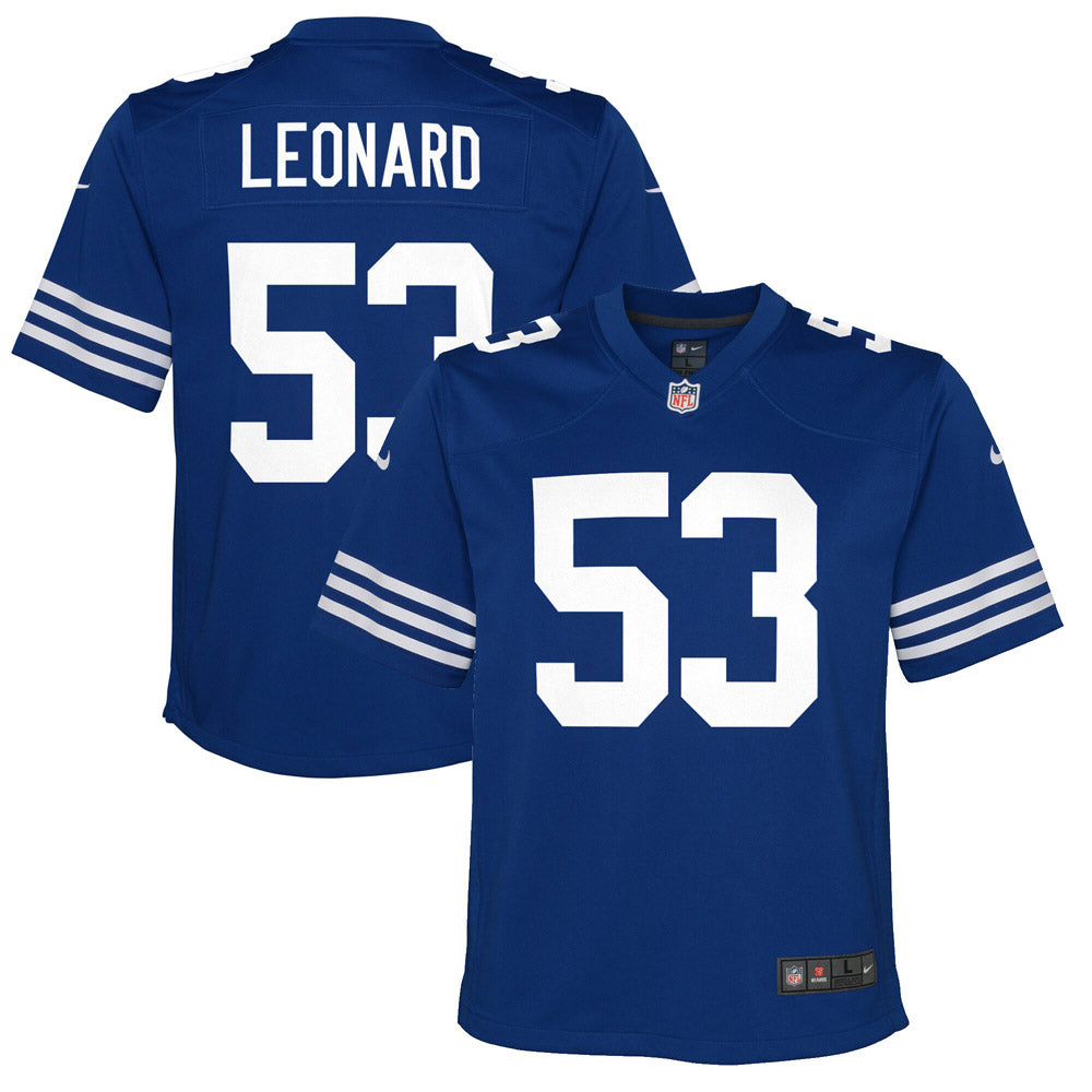 Youth Indianapolis Colts Shaquille Leonard Alternate Game Jersey Royal Blue