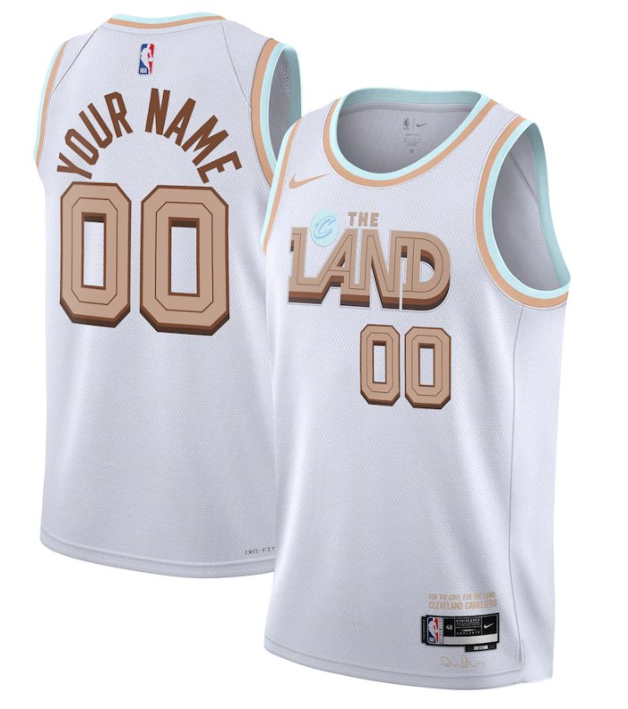 Cleveland Cavaliers Active Player Custom 2022/2023 White City Edition Stitched Basketball Jersey