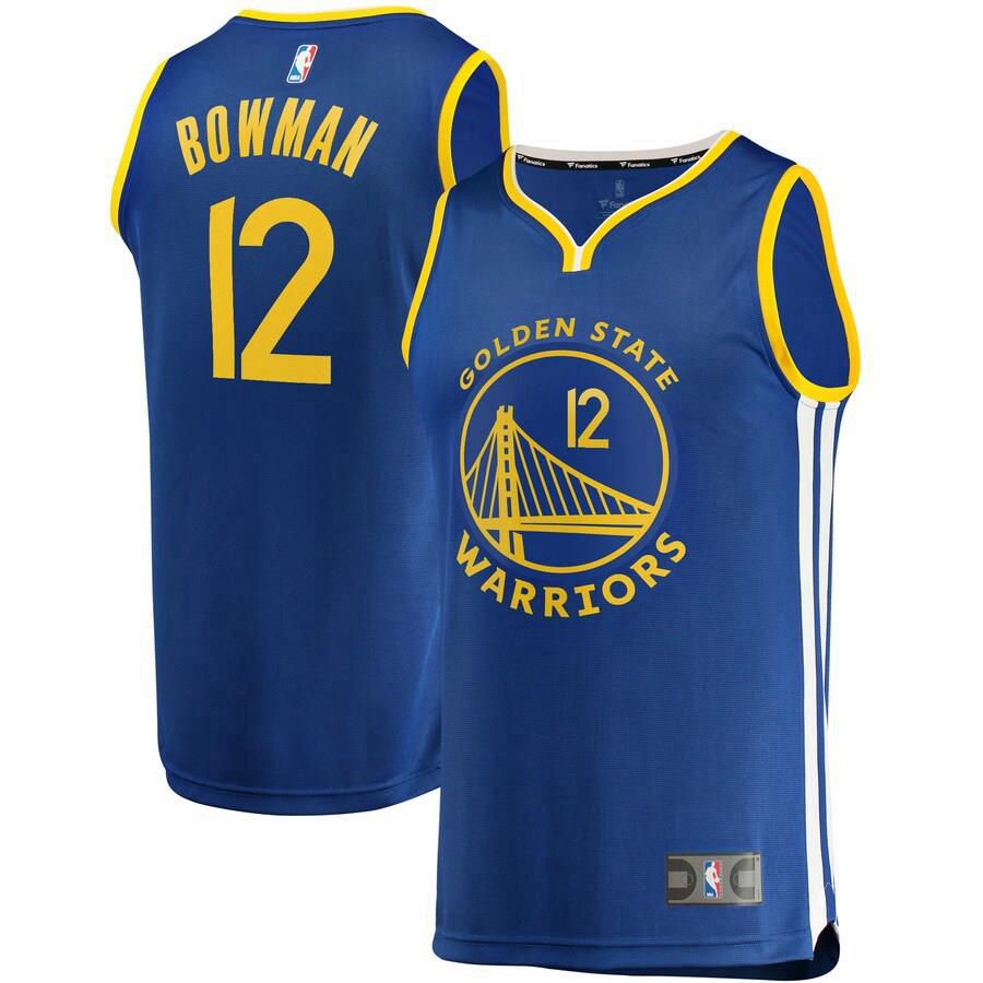 Golden State Warriors Ky Bowman Fanatics Branded Fast Break Player Icon Jersey Kids - Blue | Ireland A7189R4