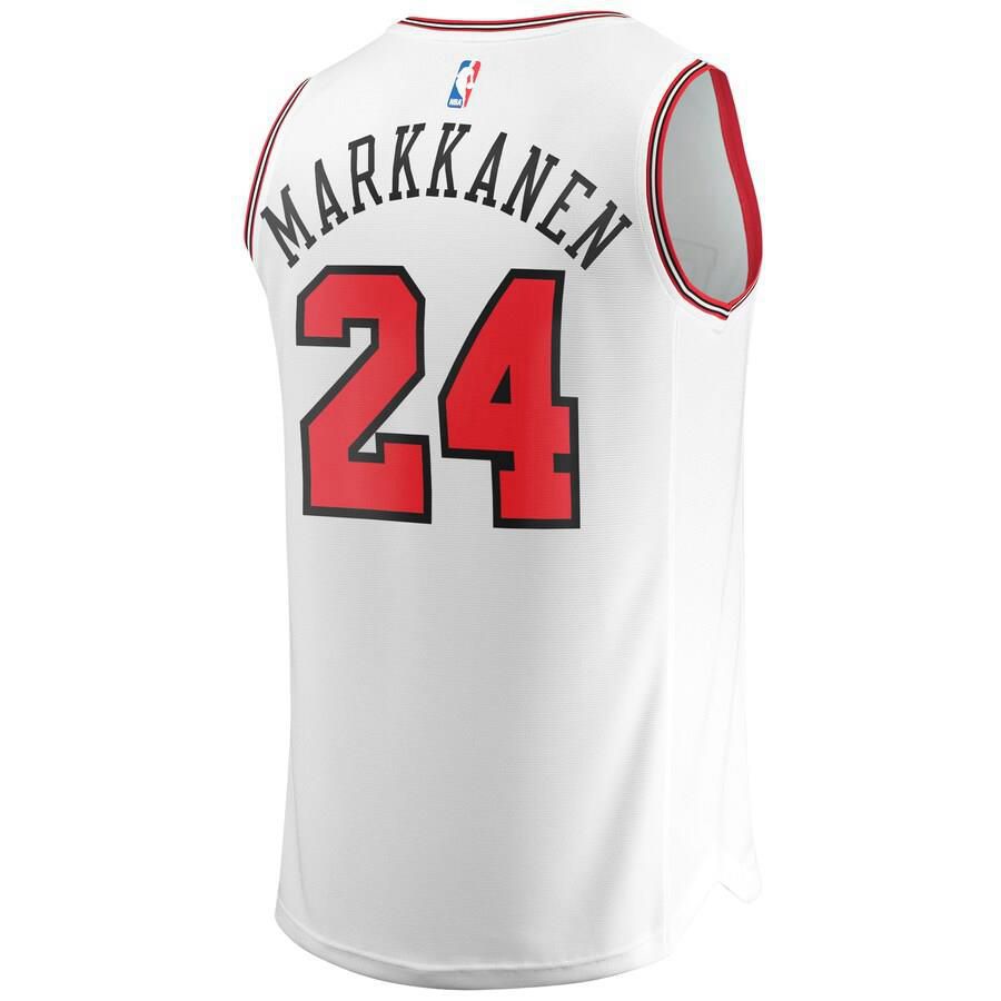 Chicago Bulls Lauri Markkanen Fanatics Branded Fast Break Player Association Jersey Mens - White | Ireland H4128B5