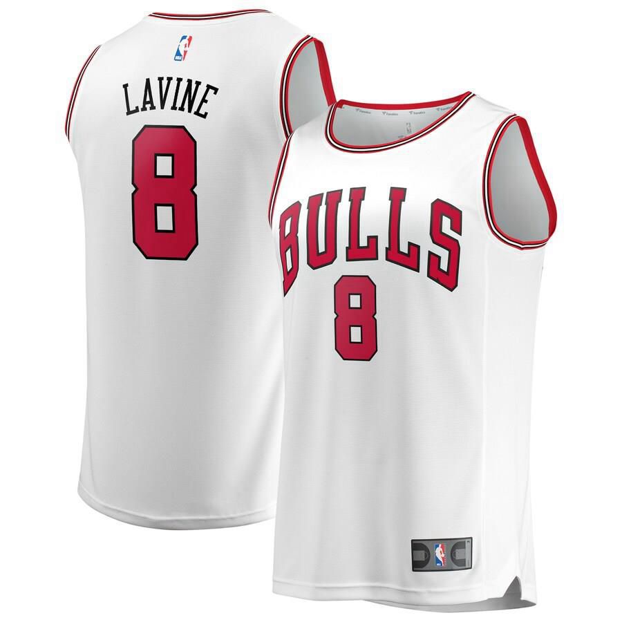 Chicago Bulls Zach LaVine Fanatics Branded Replica Fast Break Association Jersey Mens - White | Ireland Y8367T7