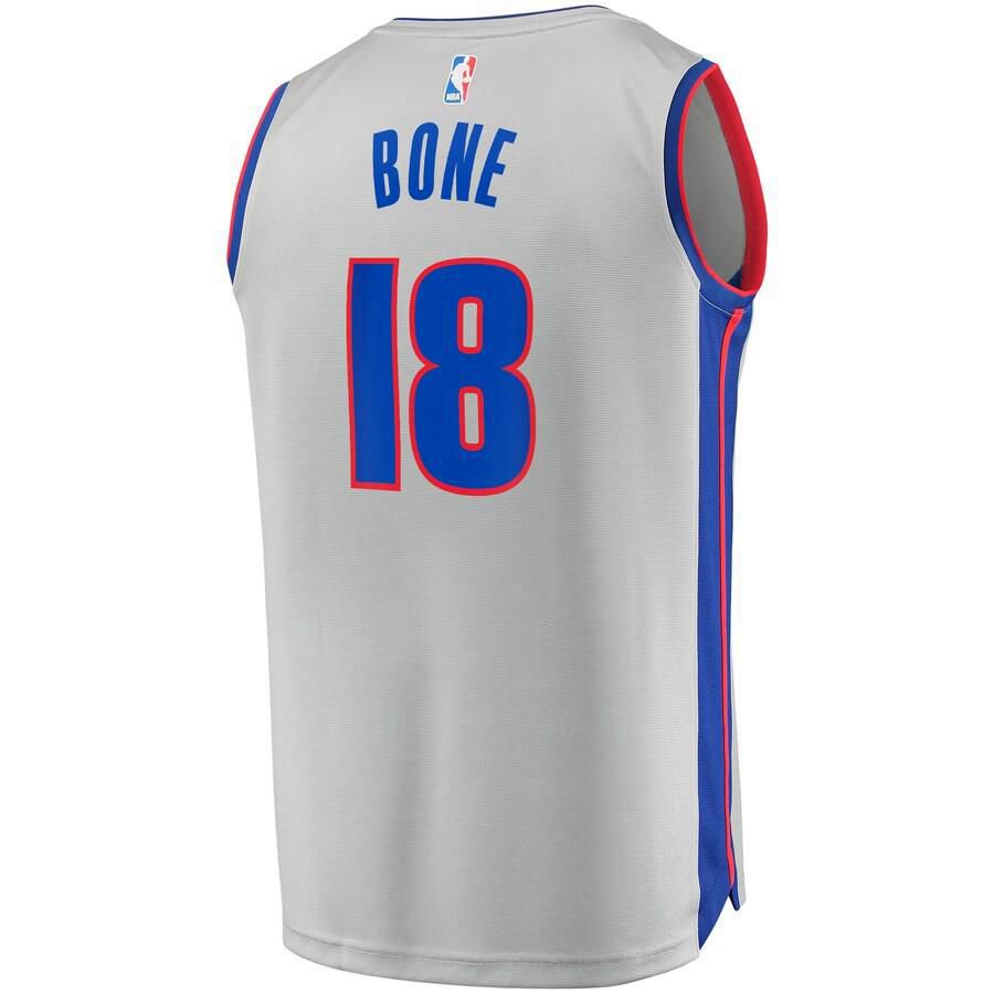 Detroit Pistons Jordan Bone Fanatics Branded Replica Fast Break Player Team Statement Jersey Mens - Grey | Ireland P0201L3