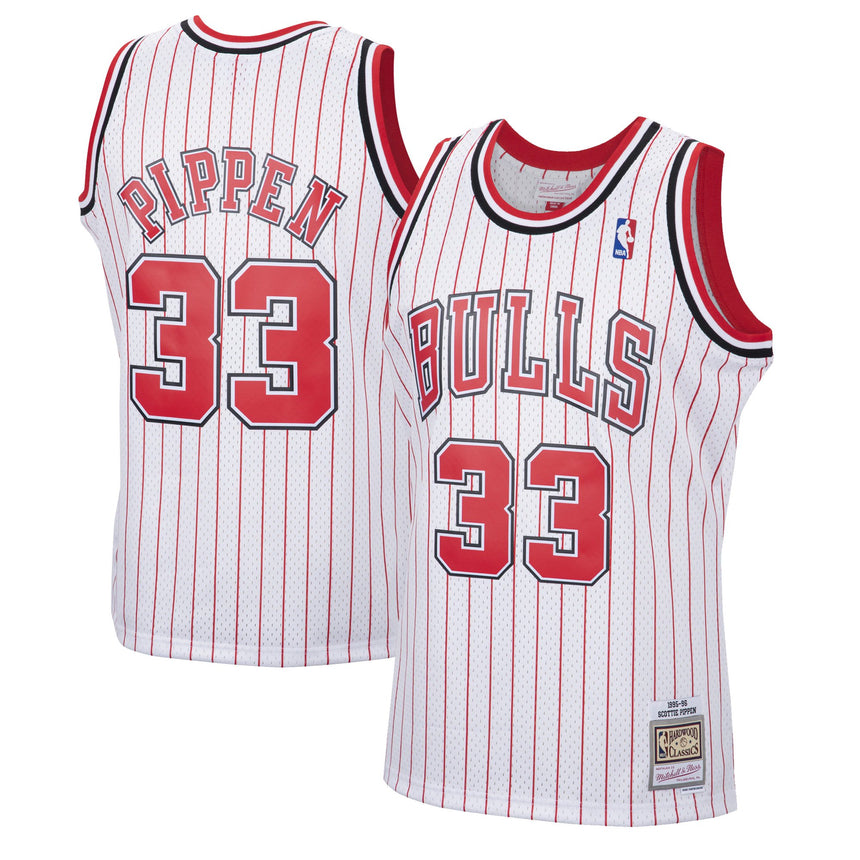 Men's Scottie Pippen Chicago Bulls Mitchell & Ness 1995-96 Hardwood Classics Reload Swingman Jersey - White
