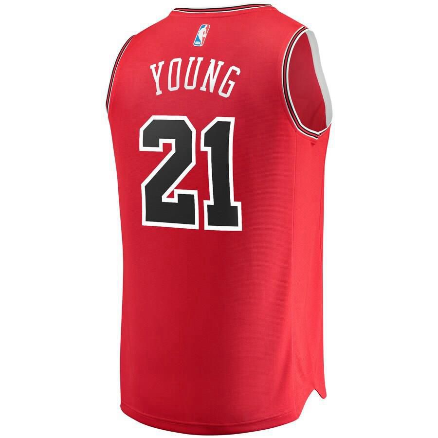 Chicago Bulls Thaddeus Young Fanatics Branded Fast Break Player Icon Jersey Mens - Red | Ireland E2749Q9