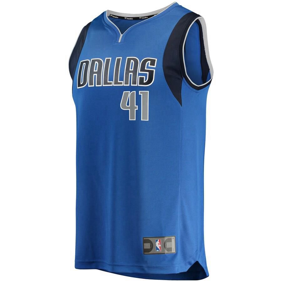 Dallas Mavericks Dirk Nowitzki Fanatics Branded Replica Fast Break Icon Jersey Mens - Blue | Ireland W6457G9