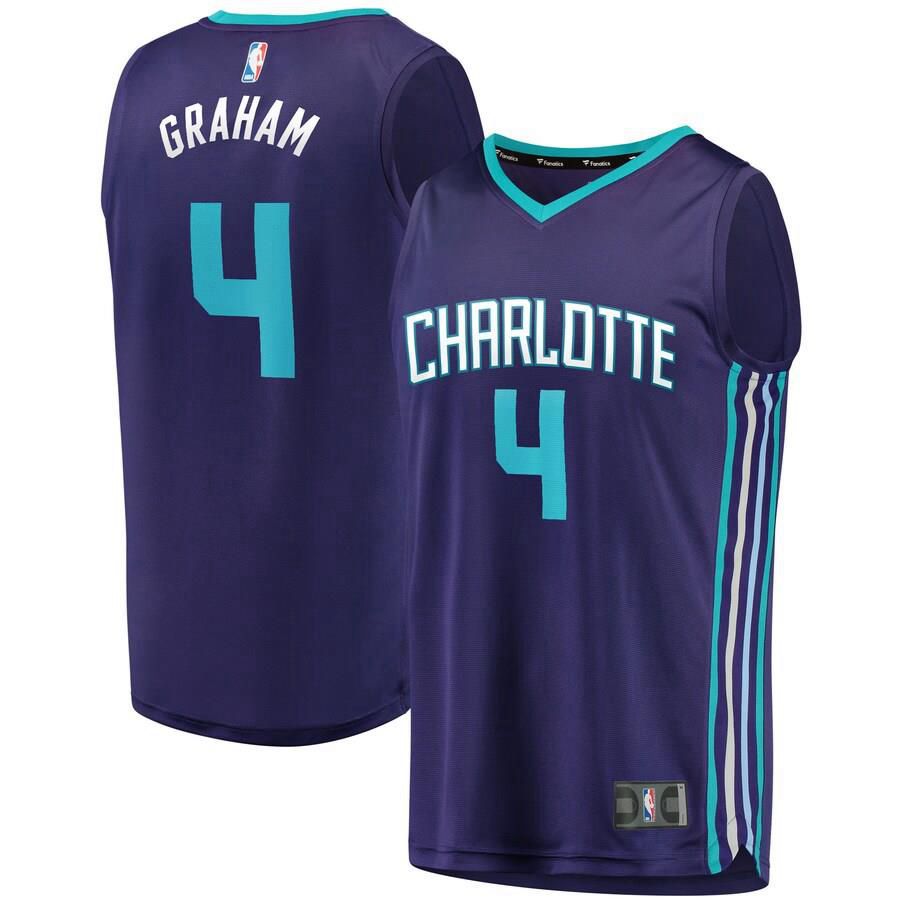 Charlotte Hornets Devonte Graham Fanatics Branded Replica Fast Break Player Team Statement Jersey Mens - Purple | Ireland H8707I7