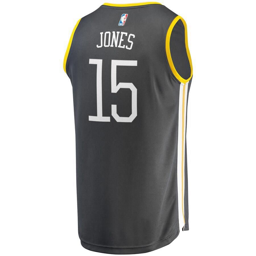 Golden State Warriors Damian Jones Fanatics Branded Replica Fast Break Player Statement Jersey Mens - Dark Grey | Ireland C3071B0