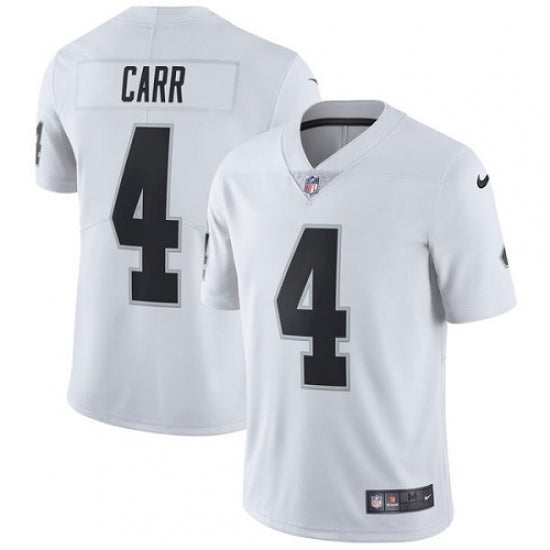 Men's Oakland Raiders Derek Carr Limited Player Jersey White