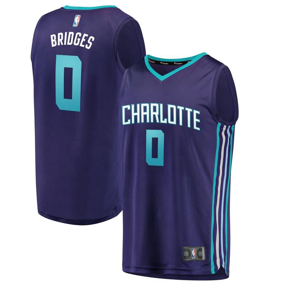 Charlotte Hornets Miles Bridges Fanatics Branded Fast Break Alternate Jersey Mens - Purple | Ireland M6100S8