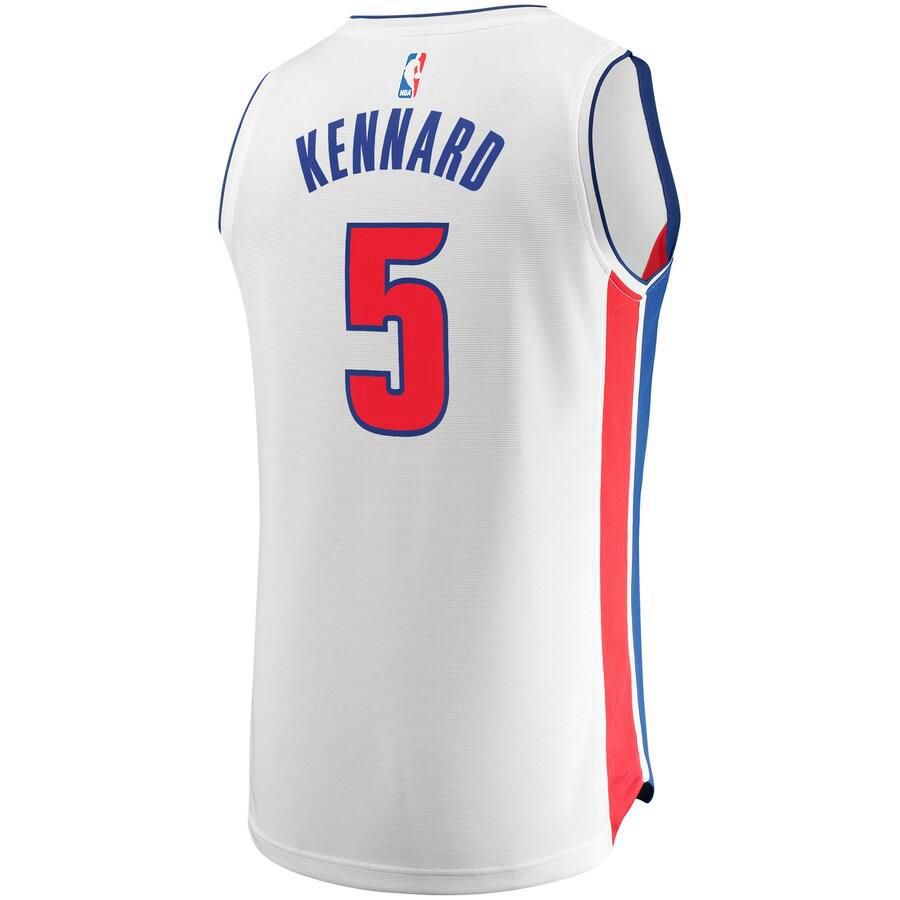 Detroit Pistons Luke Kennard Fanatics Branded Replica Fast Break Player Association Jersey Kids - White | Ireland N3676Z3