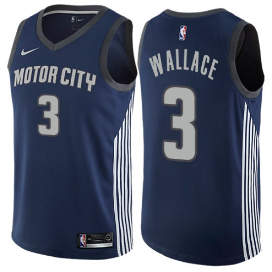 Men's Detroit Pistons Ben Wallace City Edition Jersey Blue
