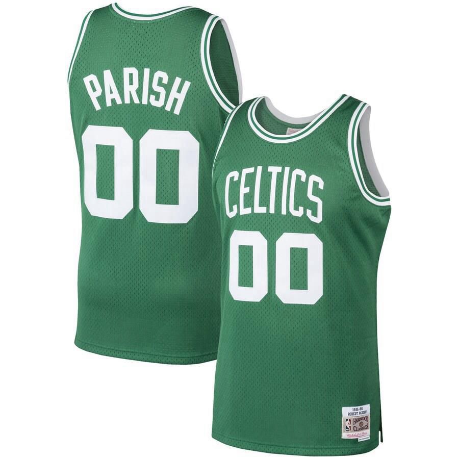 Boston Celtics Robert Parish Mitchell and Ness 1986-87 Hardwood Classics Swingman Jersey Mens - Green | Ireland W0847R3