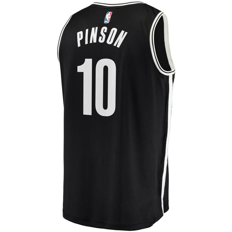 Brooklyn Nets Theo Pinson Fanatics Branded Replica Fast Break Icon Jersey Mens - Black | Ireland G5047J3