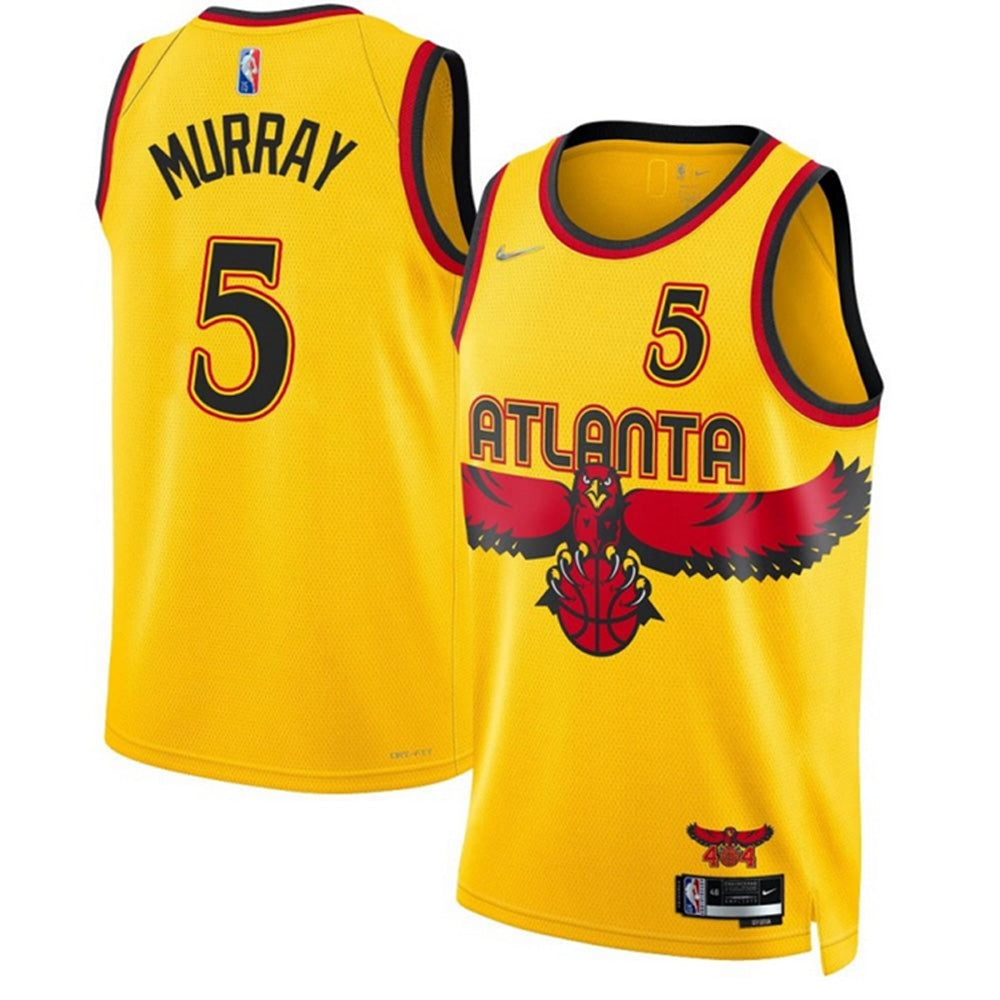 Men's Atlanta Hawks Dejounte Murray City Edition Jersey - Yellow
