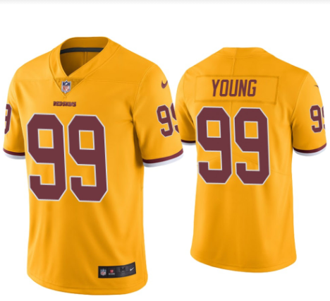 Men's Chase Young Washington Football Team Game Jersey Gold