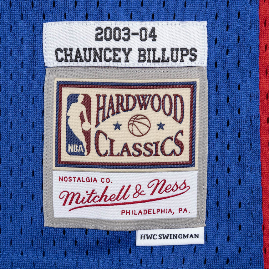 Men's Detroit Pistons Chauncey Billups 2003-04 Royal Mitchell & Ness NBA Men's Hardwood Classic Swingman Jersey