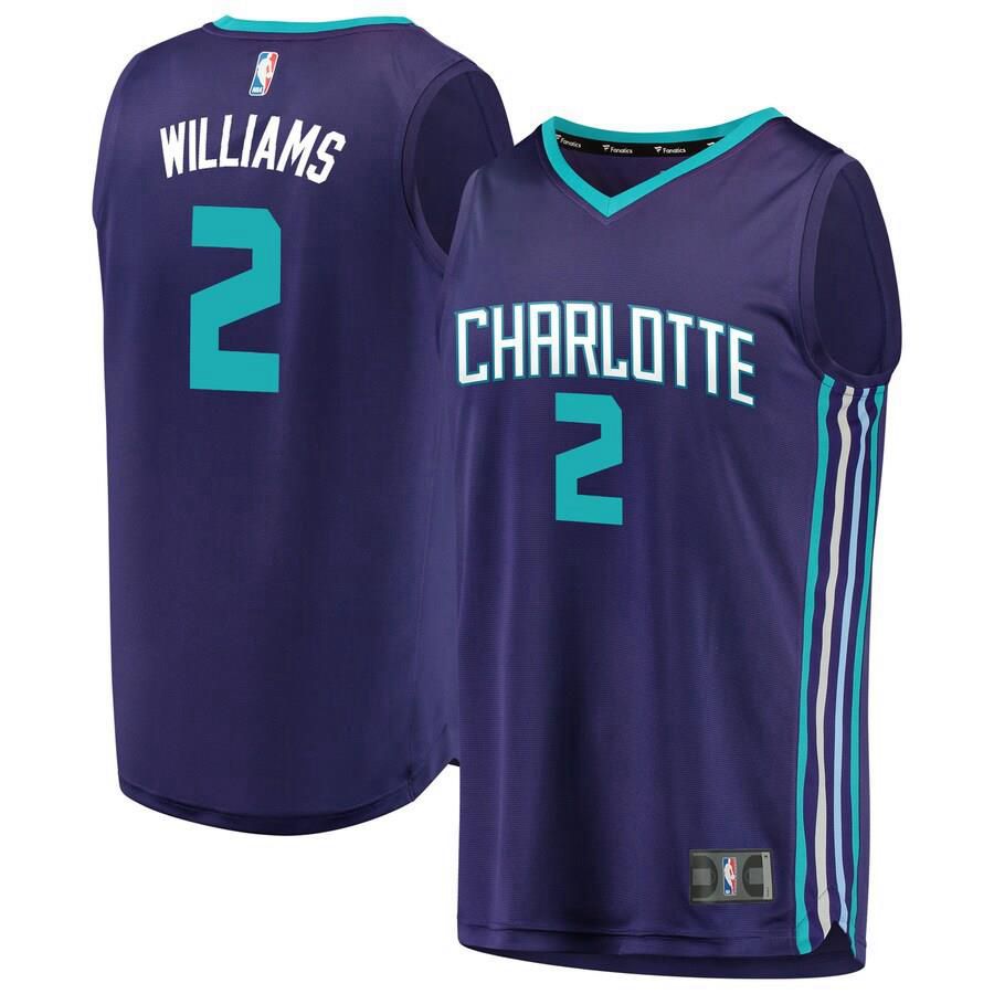 Charlotte Hornets Marvin Williams Fanatics Branded Replica Fast Break Player Statement Jersey Mens - Purple | Ireland F8998H5