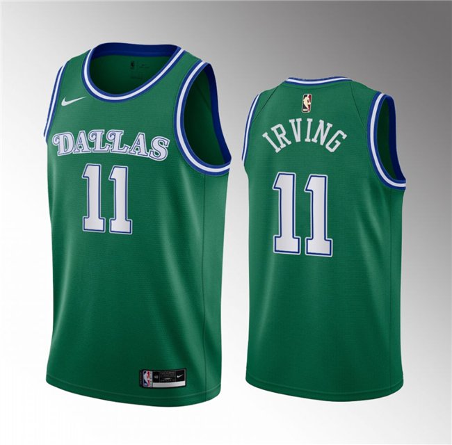 Men's Dallas Mavericks #11 Kyrie Irving Green Classic Edition Stitched Basketball Jersey