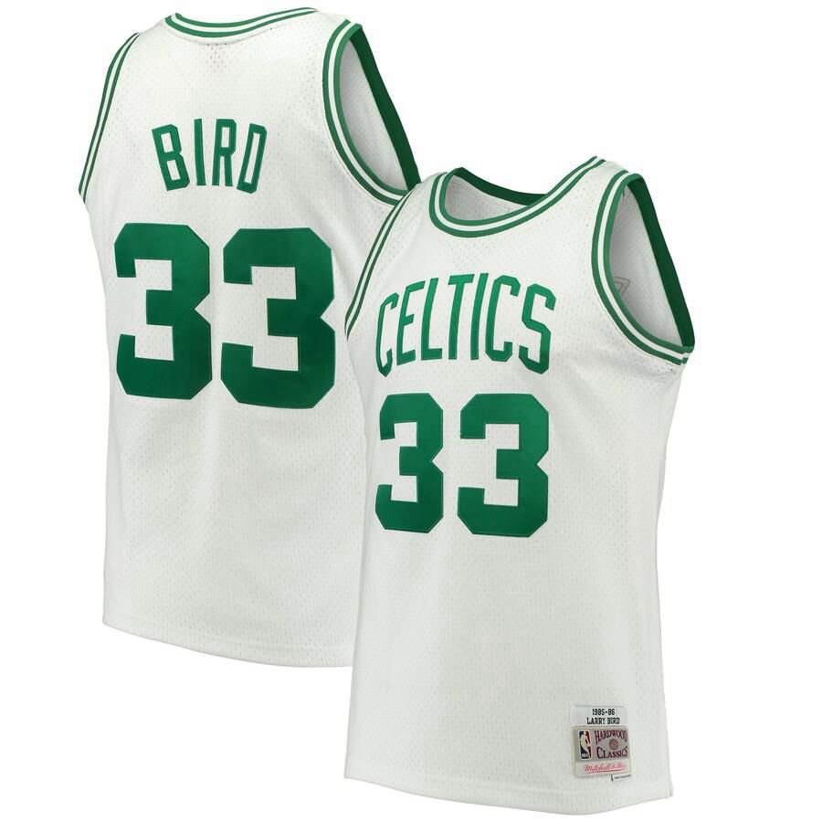 Boston Celtics Larry Bird Mitchell and Ness 1985-86 Hardwood Classics Swingman Jersey Mens - White | Ireland N8857M3