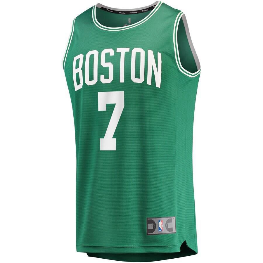 Boston Celtics Jaylen Brown Fanatics Branded Replica Fast Break Icon Jersey Mens - Green | Ireland J7722Z3