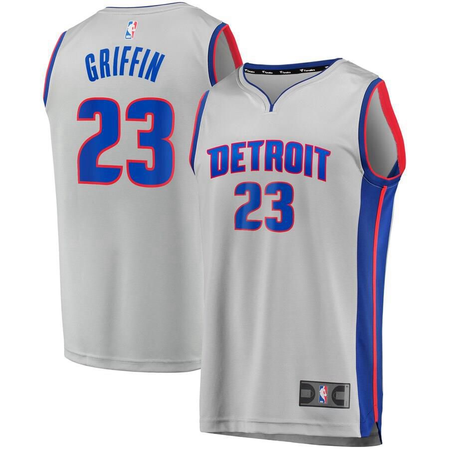 Detroit Pistons Blake Griffin Fanatics Branded Fast Break Alternate Statement Jersey Mens - Grey | Ireland S1246C9