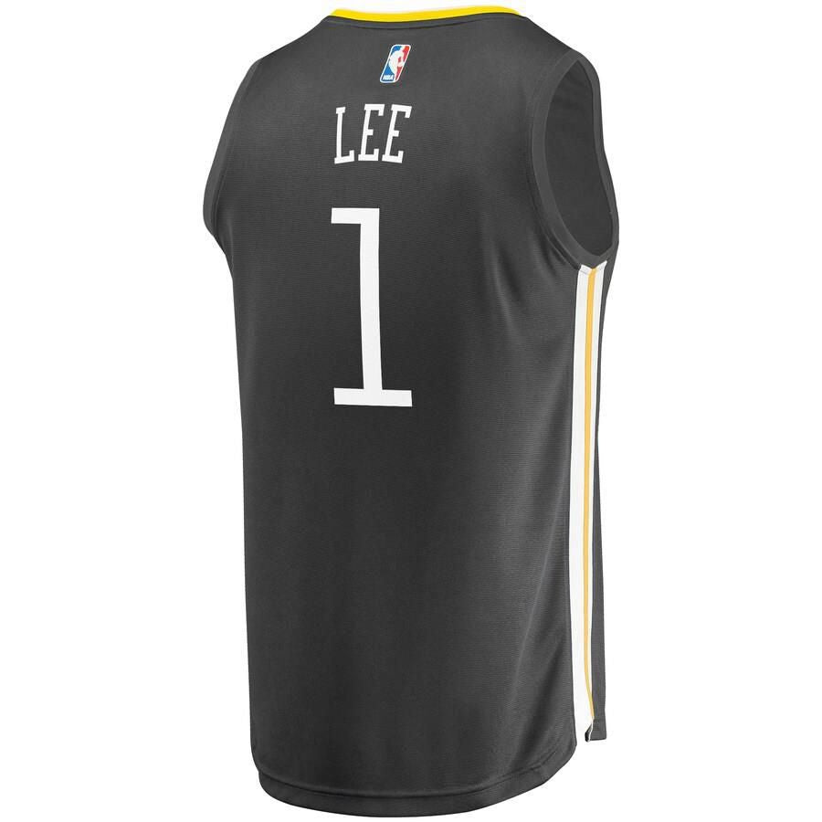 Golden State Warriors Damion Lee Fanatics Branded Replica Fast Break Player Team Statement Jersey Mens - Black | Ireland L4170T4