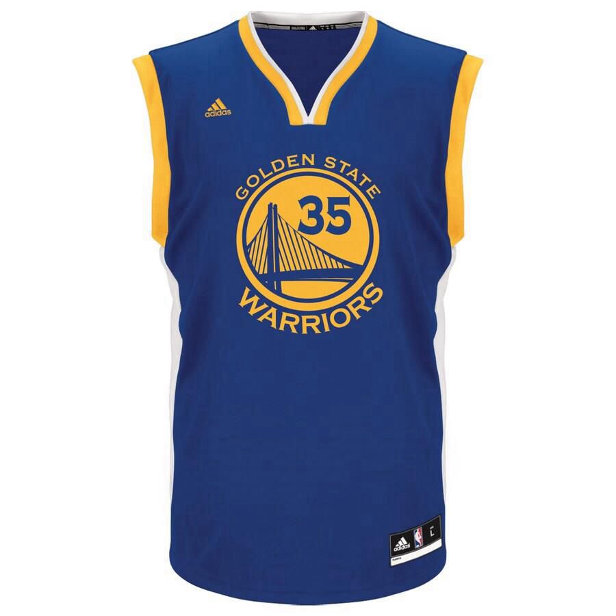 Golden State Warriors Kevin Durant Adidas Replica Road Jersey Mens - Blue | Ireland N6204A3