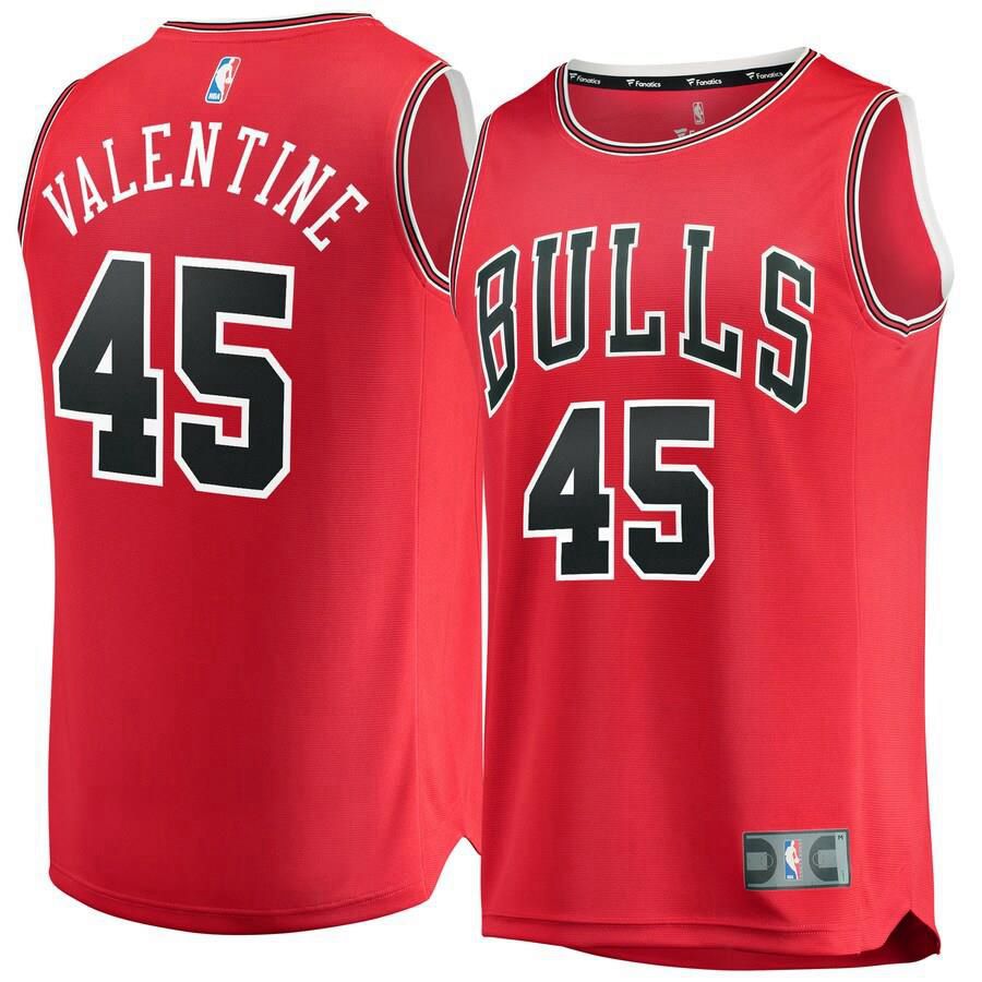Chicago Bulls Denzel Valentine Fanatics Branded Replica Fast Break Icon Jersey Mens - Red | Ireland O6863I4