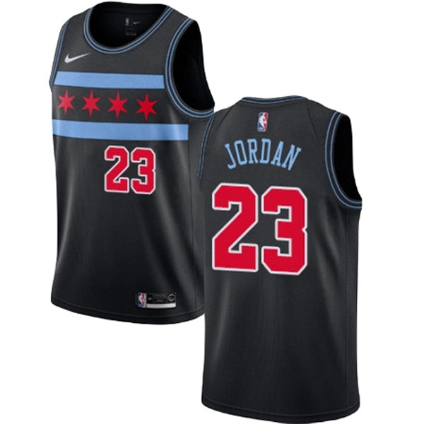 Men's Chicago Bulls Michael Jordan City Edition Jersey - Black