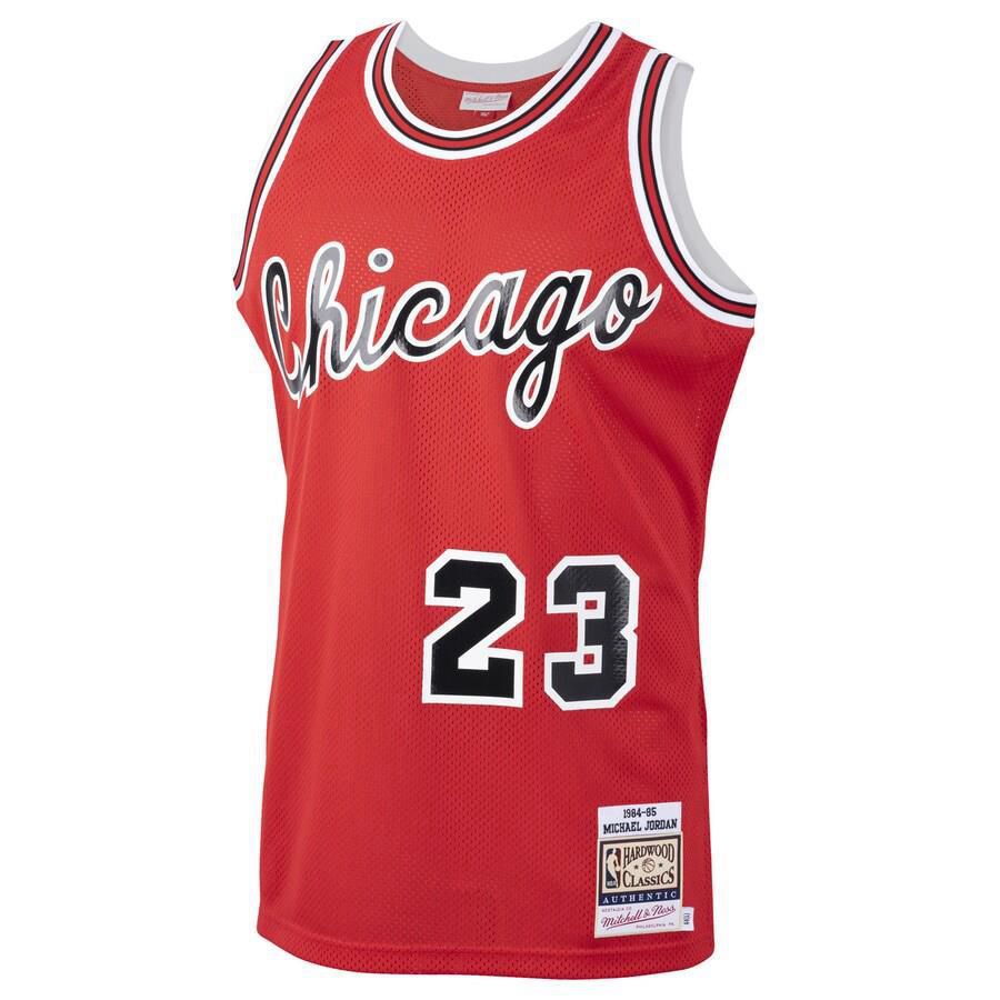 Chicago Bulls Michael Jordan Mitchell and Ness Authentic 1984-85 Hardwood Classics Rookie Jersey Mens - Red | Ireland N5893T1