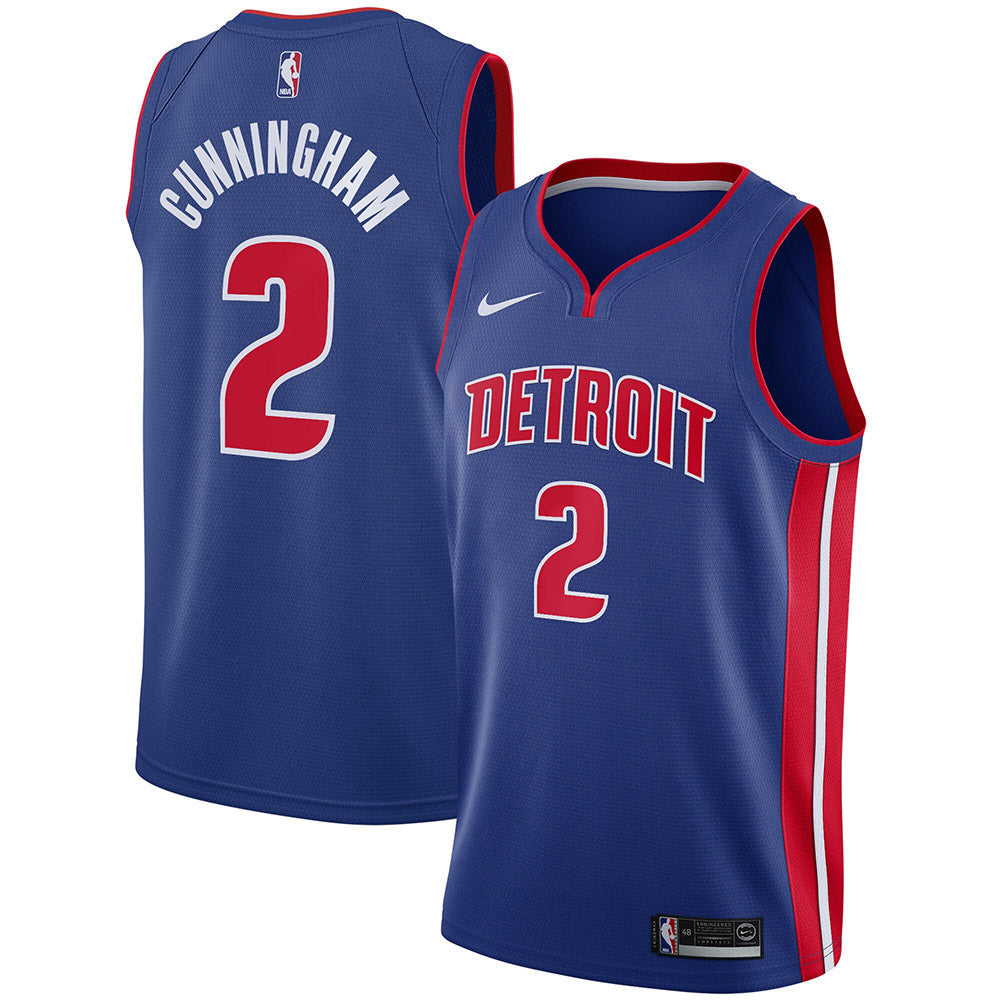 Men's Detroit Pistons Cade Cunningham Icon Edition Jersey - Blue