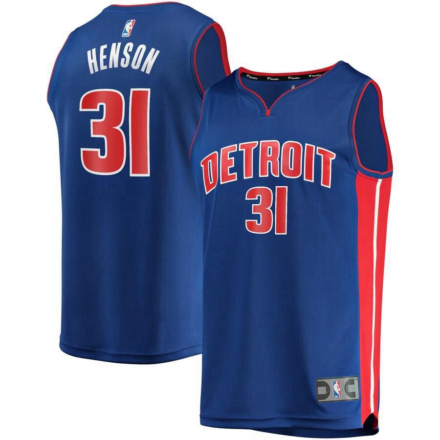 Detroit Pistons John Henson Fanatics Branded Road Fast Break Player Jersey Kids - Blue | Ireland A8749T1