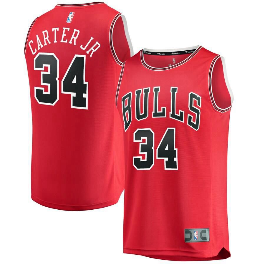 Chicago Bulls Wendell Carter Jr. Fanatics Branded Replica Fast Break Icon Jersey Mens - Red | Ireland Y1745U3