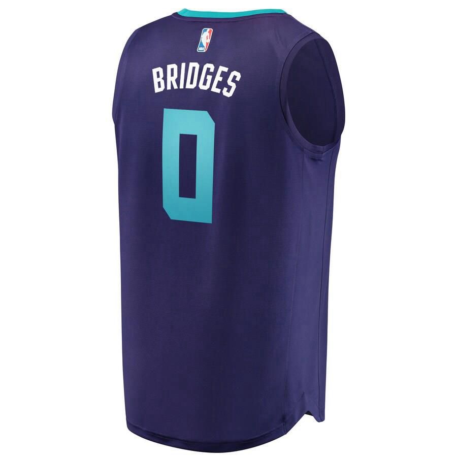 Charlotte Hornets Miles Bridges Fanatics Branded Fast Break Alternate Jersey Mens - Purple | Ireland M6100S8