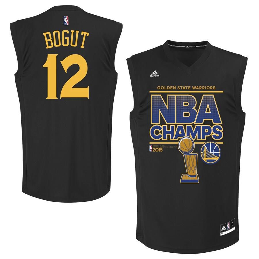 Golden State Warriors Andrew Bogut Adidas 2015 NBA Finals Champions Jersey Mens - Black | Ireland Y9961N5