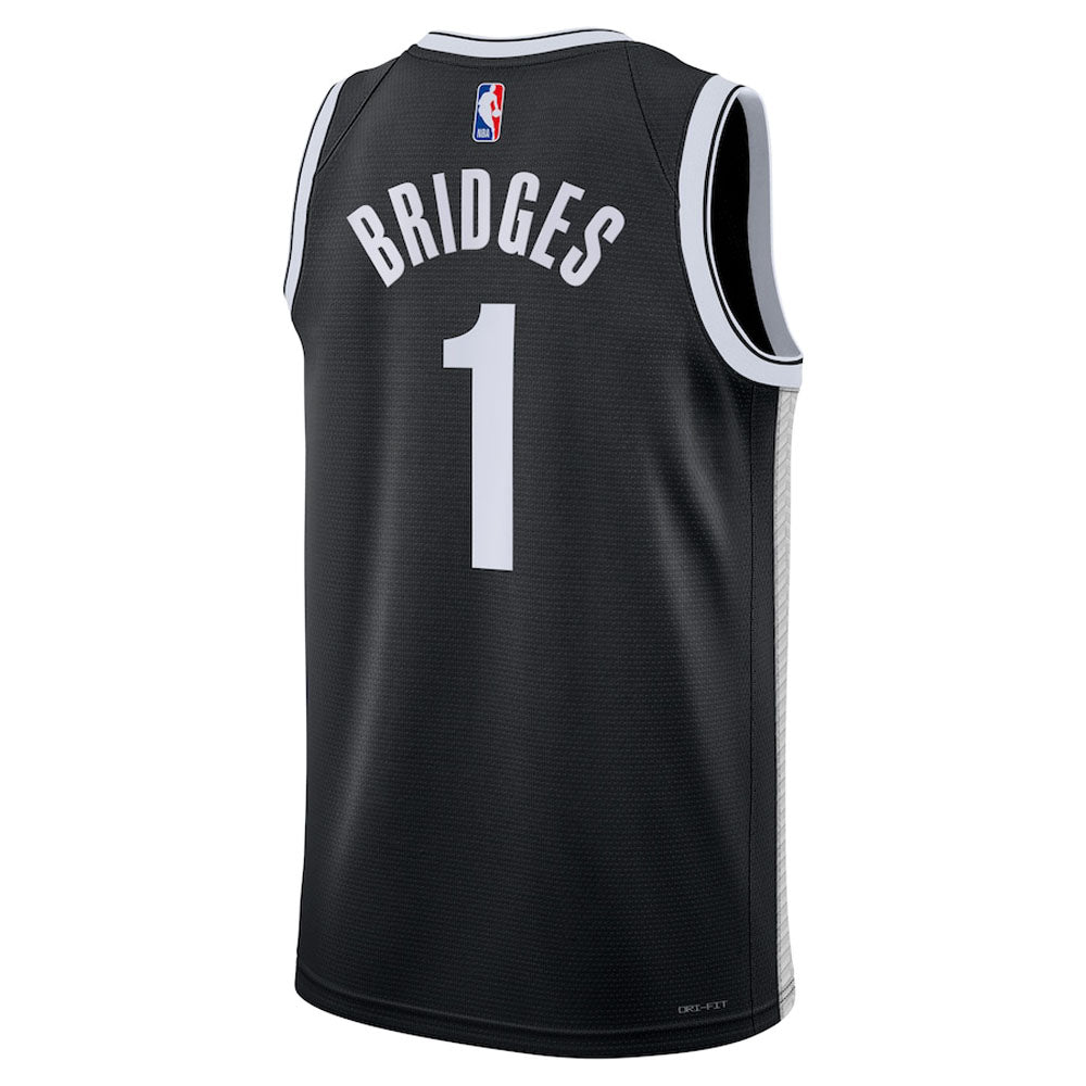 Men's Brooklyn Nets Mikal Bridges Icon Edition Jersey - Black