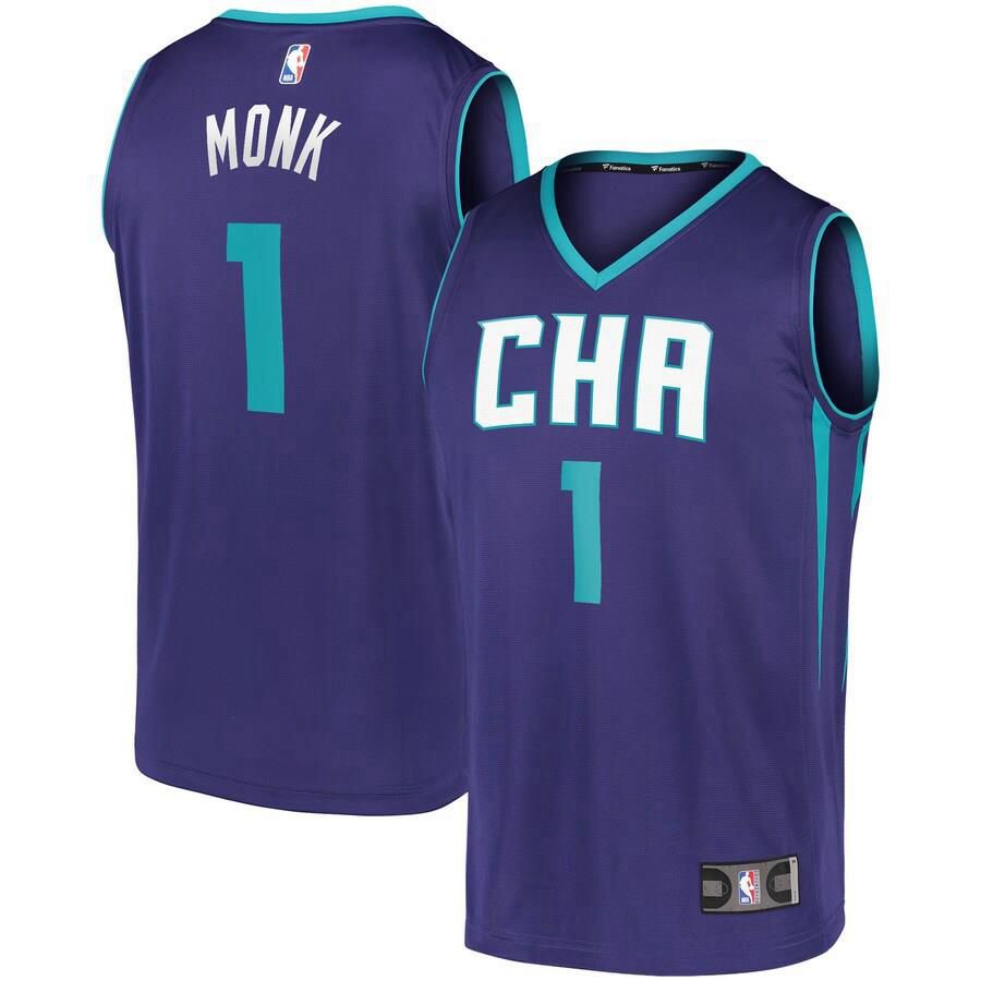 Charlotte Hornets Malik Monk Fanatics Branded Replica Fast Break Statement Jersey Mens - Purple | Ireland K2726Q6