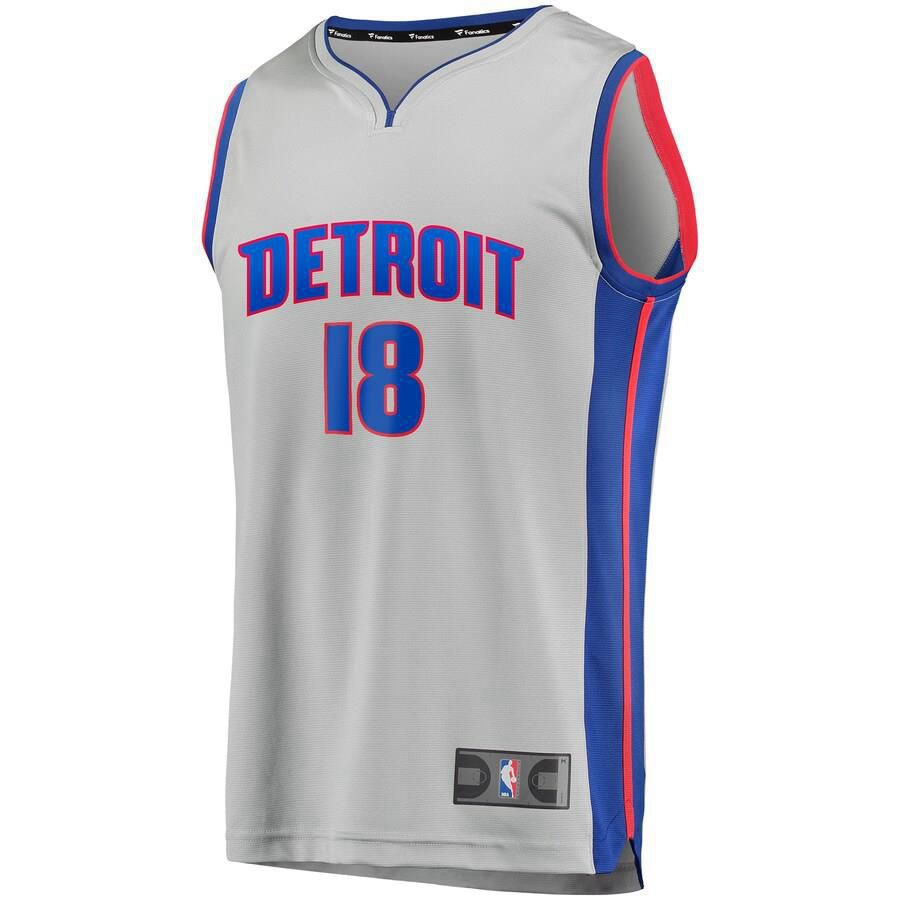 Detroit Pistons Jordan Bone Fanatics Branded Replica Fast Break Player Statement Jersey Kids - Grey | Ireland F9046K6