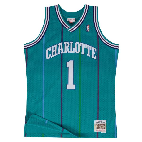 Mens Muggsy Bogues Charlotte Hornets 1992-93 Swingman Replica Jersey By Mitchell & Ness