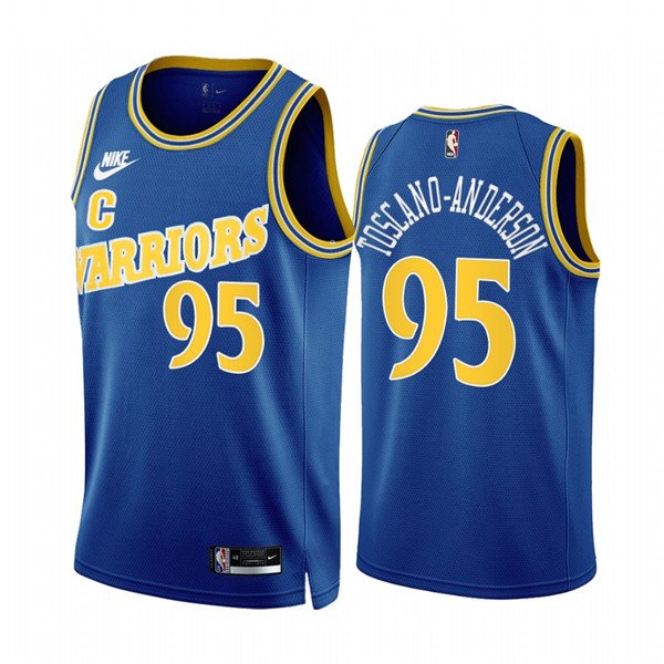 Men's Golden State Warriors #95 Juan Toscano-Anderson 2022/23 Royal Classic Edition Stitched Jersey
