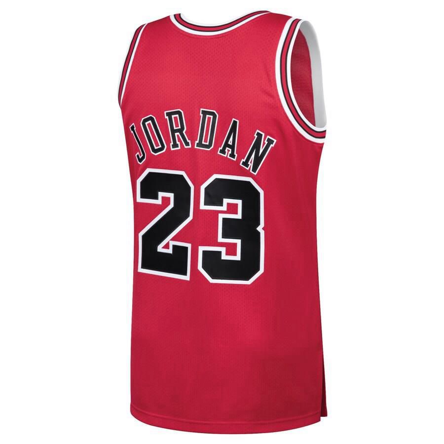 Chicago Bulls Michael Jordan Mitchell and Ness Authentic 1998 NBA Finals Hardwood Classics Player Jersey Mens - Red | Ireland C7792B3